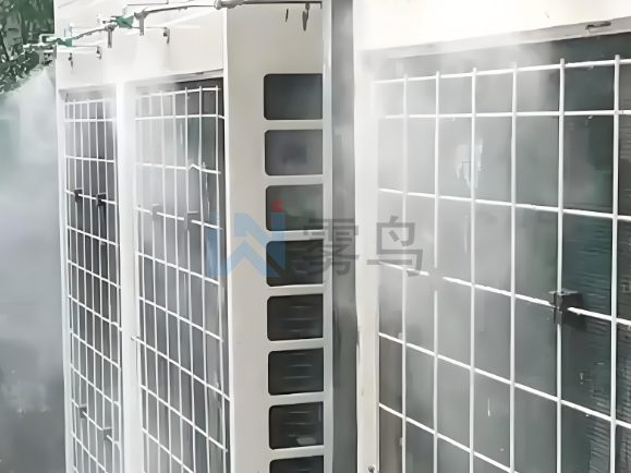 山西機房噴霧降溫節能案例分析，通信機房數據中心風冷式空調室外機噴霧降溫系統